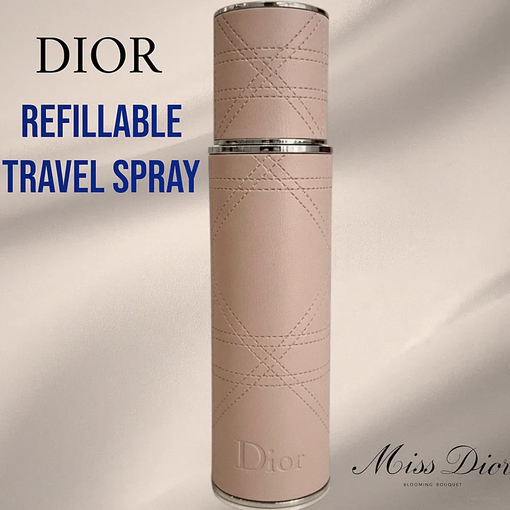 Dior Miss Dior Blooming Bouquet Refillable Perfume Atomizer Leather Case Travel