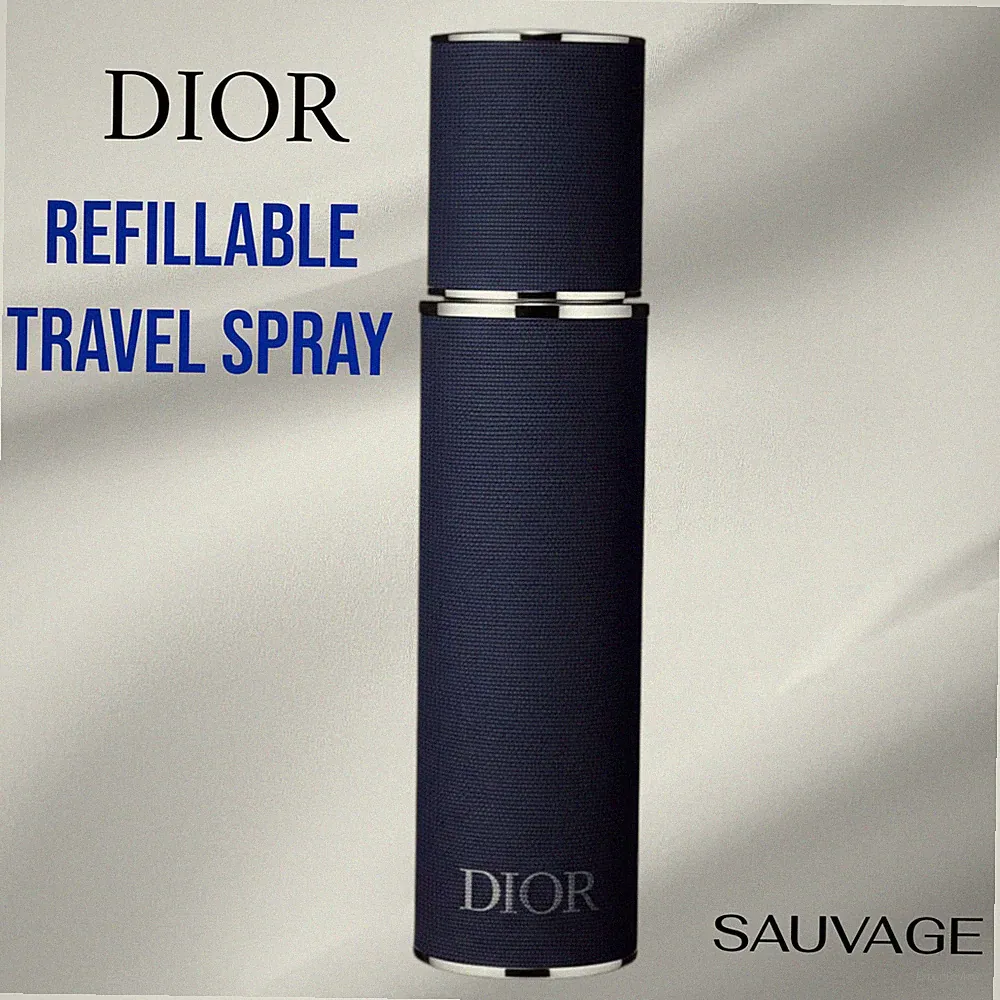 Dior Sauvage EDT 10ml Refillable Perfume Atomizer | Canvas Case Travel Spray