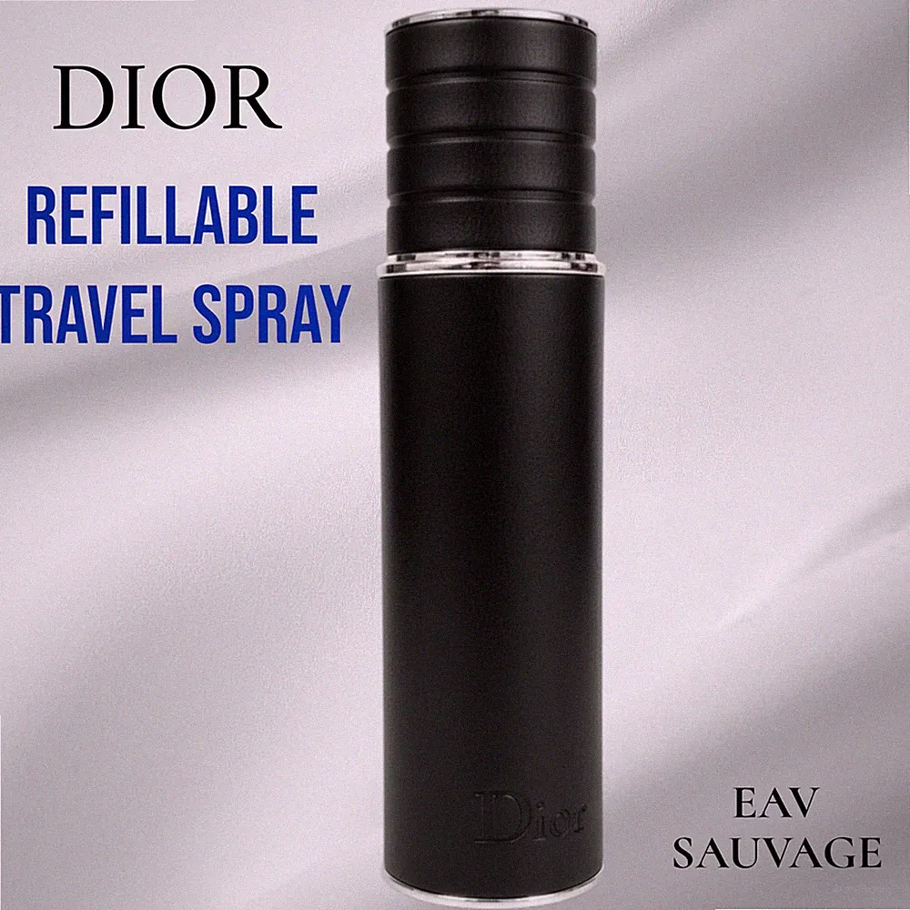 Dior Sauvage EDT 10ml Refillable Perfume Atomizer Leather Case Travel Spray Gift
