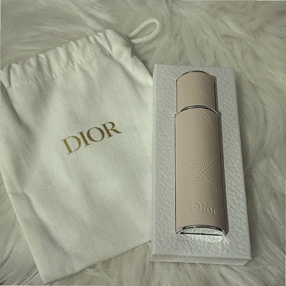 Miss Dior Blooming Bouquet Refillable Perfume Atomizer Leather Case Travel NEW